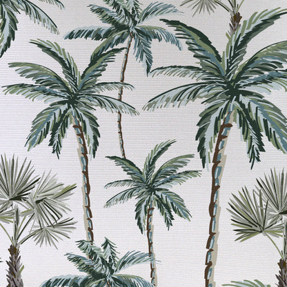 Cushion Cover-Coastal Fringe-Palm Tree Paradise White-60cm x 60cm-1