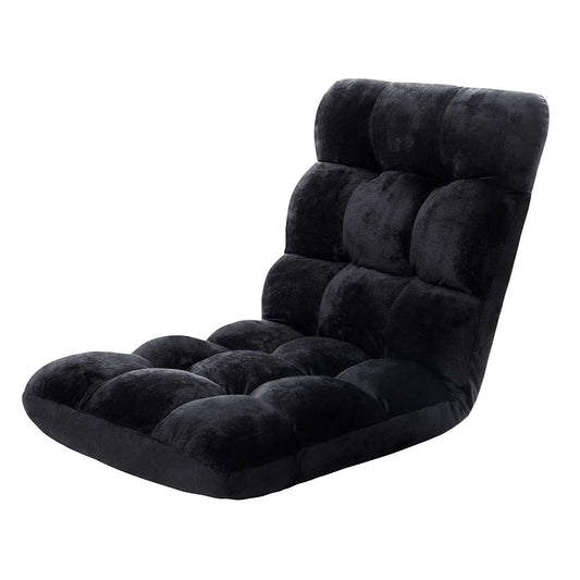 NNEDSZ Lounge Sofa Floor Recliner Futon Chaise Folding Couch Black-0
