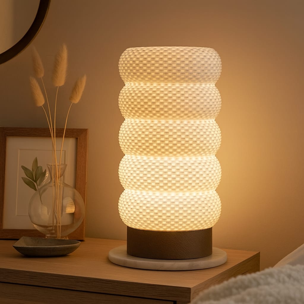 HiveGlow Portable – Lámpara Portátil de Diseño 3D con Luz Ambiental y Batería Recargable