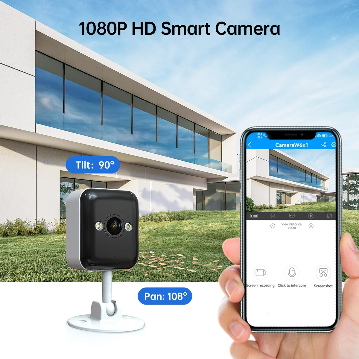 Cámara de Seguridad Exterior WiFi 1080P con Zoom 5x y Visión Nocturna en Color – NNEOBA Smart Protect