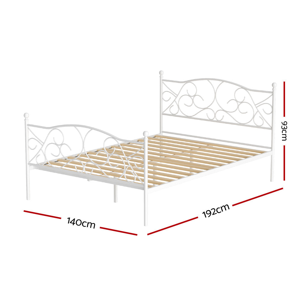 NNEDSZ Artiss Bed Frame Double Size Metal Bed Frame GROA-1