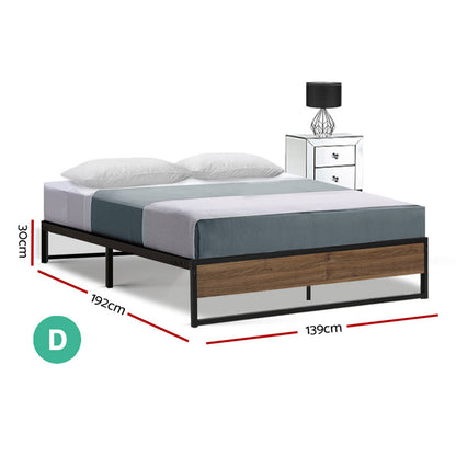 NNEDSZ Artiss Bed Frame Metal Bed Frame Bed Base OSLO - Double-1