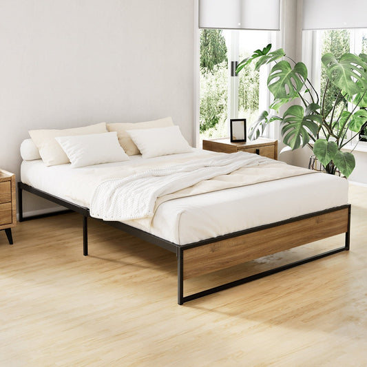 NNEDSZ Artiss Bed Frame Metal Bed Frame Bed Base OSLO - Double-0