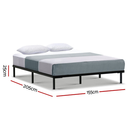 NNEDSZ Artiss Bed Frame Queen Size Metal Bed Frame TED-1
