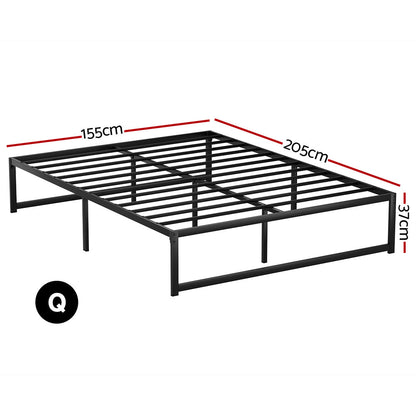 NNEDSZ Artiss Bed Frame Queen Size Metal Bed Frame TINO-1