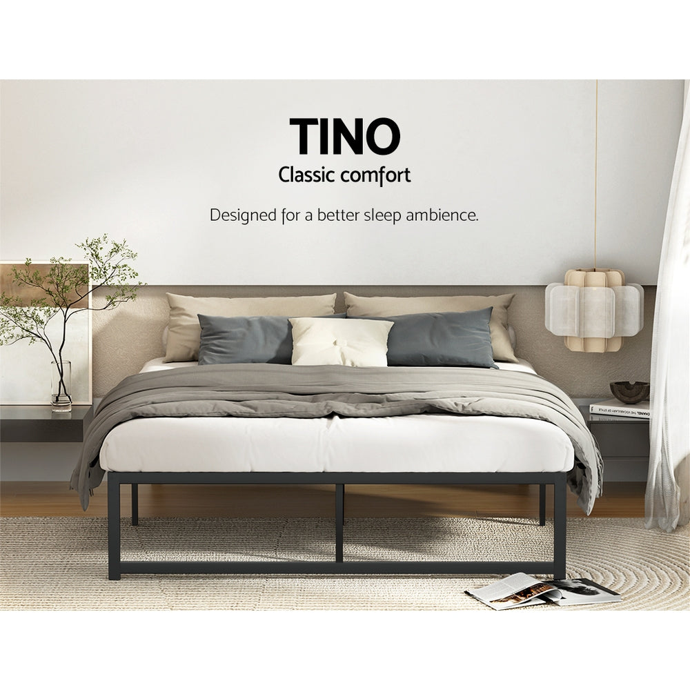 NNEDSZ Artiss Bed Frame Queen Size Metal Bed Frame TINO-3