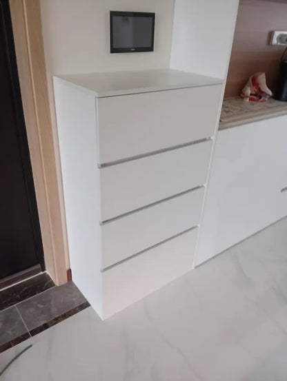 NNETB 4-Drawer Solid Wood Storage Cabinet-3