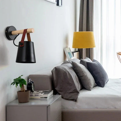NNEOBA Nordic Modern Wooden Wall Lamp-3