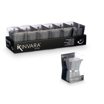 Temporizador de Cocina Kinvara Gris 9 x 10,5 x 6,5 cm (Pack de 12 Unidades)