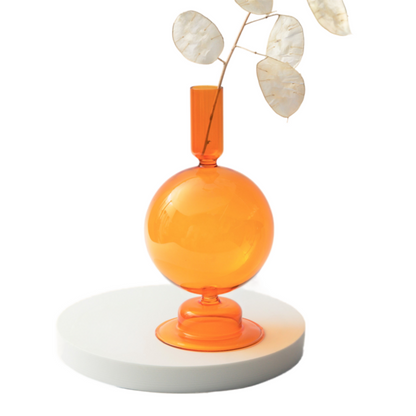 NNEOBA Floriddle Taper Candle Holders Glass Candlesticks for Home Wedding Room Decoration Party Glass Vase Table Bookshelf-0