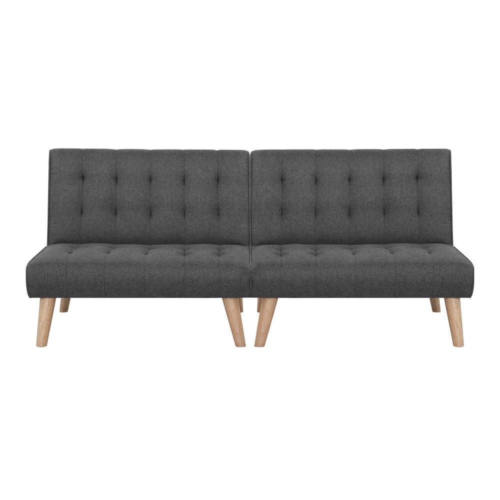 NNEDSZ Artiss 2x Sofa Bed Couch Single Seater Fabric Grey-2