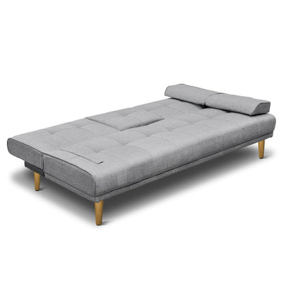 NNEDSZ 3 Seater Fabric Sofa Bed - Grey-2
