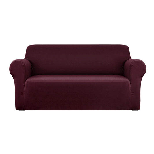 NNEDSZ Sofa Cover Elastic Stretchable Couch Covers Burgundy 3 Seater-0