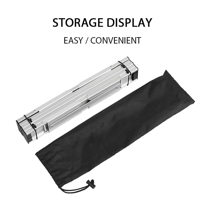 Aluminum Alloy Mini Camping Table Foldable Silver-2