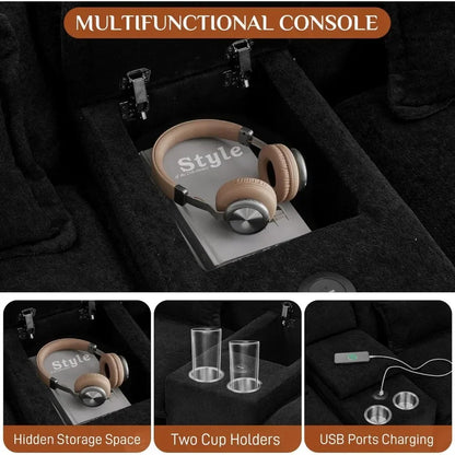 Sofá Modular en U “Cloud” de 124" en Chenilla Suave – Comodidad Absoluta y Diseño Contemporáneo