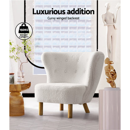 NNEDSZ Armchair Lounge Accent Chair Armchairs Couch Chairs Sofa Bedroom White-4