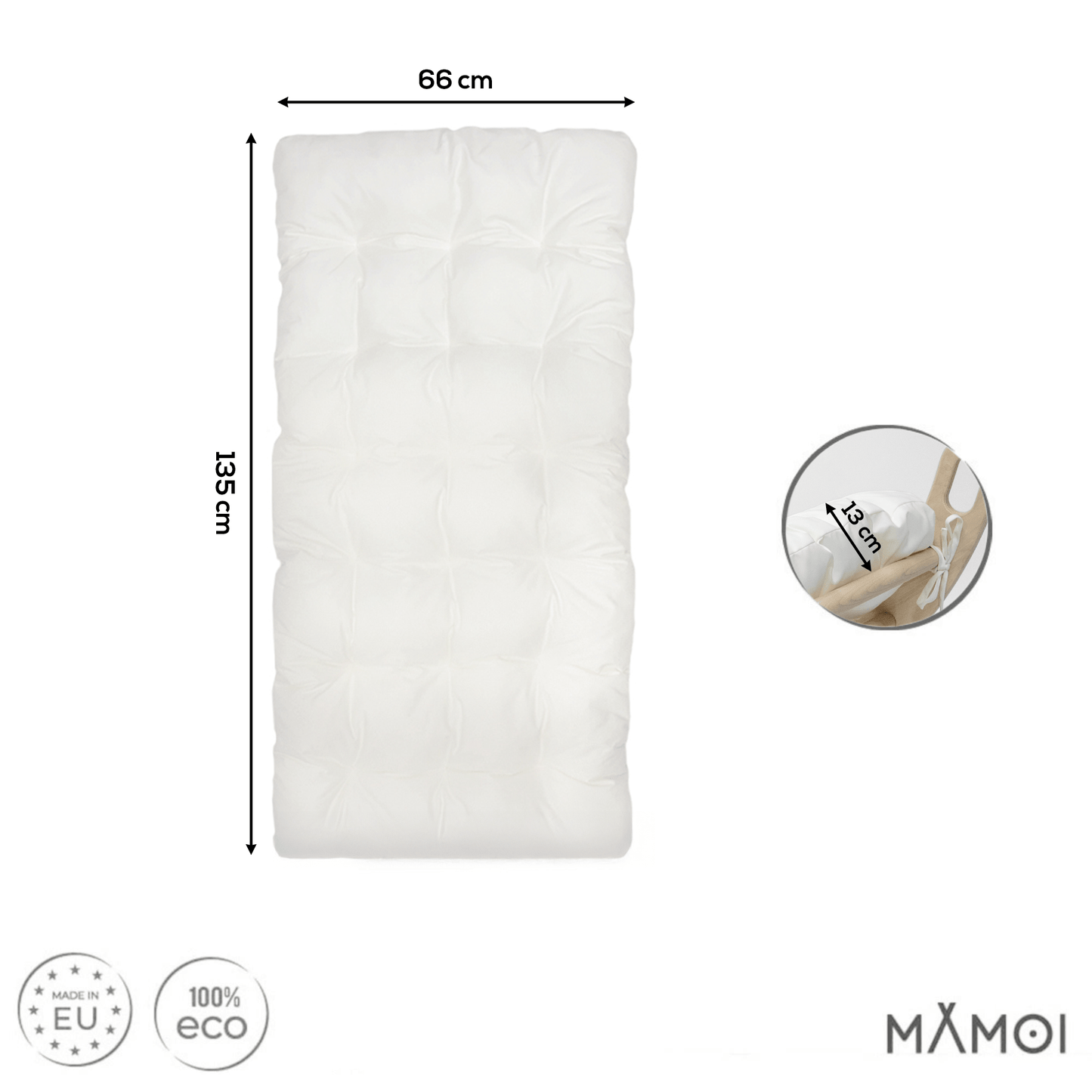 MAMOI® Coussin pour Triangle d'escalade balançoire, Coussin pour Triangle intérieur, Escalade enfant, Balancoire bebe, Espalier enfant-2