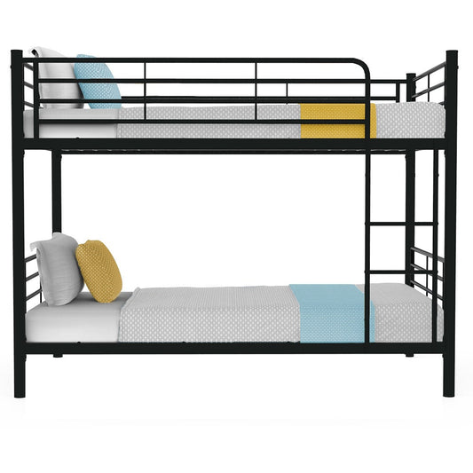 NNEDSZ Kingston Slumber 2in1 King Single Metal Bunk Bed Frame, with Modular Design, Dark Matte Grey-0