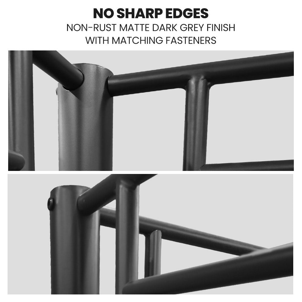 NNEDSZ Kingston Slumber 2in1 King Single Metal Bunk Bed Frame, with Modular Design, Dark Matte Grey-3