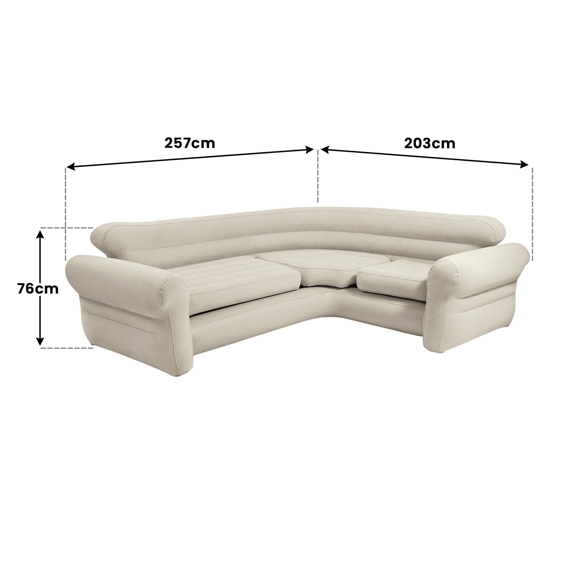 NNEDSZ Intex Corner Sofa Inflatable Couch - L-shaped Corner Sofa-2