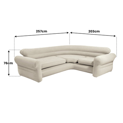 NNEDSZ Intex Corner Sofa Inflatable Couch - L-shaped Corner Sofa-2