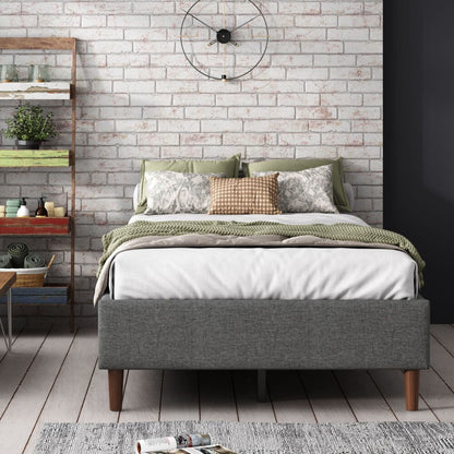 NNEDSZ Bed Frame Mattress Foundation (Dark Grey) – Queen-2
