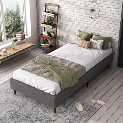 NNEDSZ Bed Frame Mattress Foundation (Dark Grey) – Queen-4