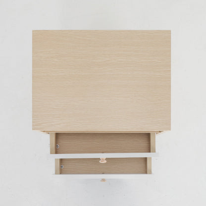 NNEDSZ 2X Bedside Table Side Storage Cabinet Nightstand Bedroom 2 Drawer ANYA OAK-3