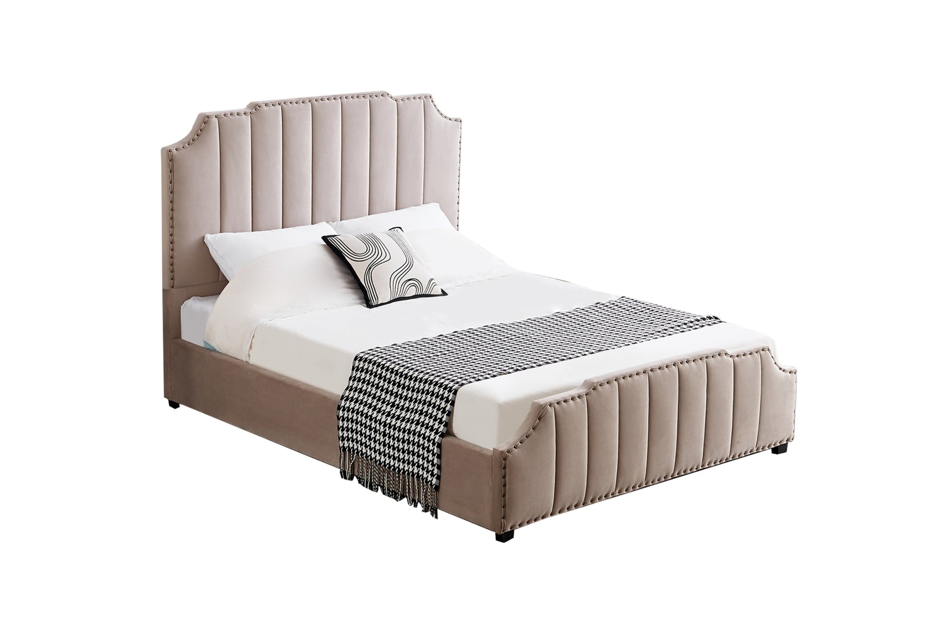NNEDSZ Santosa Champagne Velvet Bed - King-0
