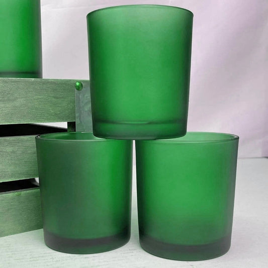 NNEDSZ 40 Bulk Pack Green Frosted Glass Votive Candle Holders Table Centreoieces  Xmas Wedding Anniversary Event Recption Party Function or Home Decor-0