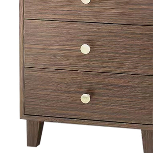 NNEDSZ Bedside Table MDF 3 Drawers Side Table Night Stand Storage in Brown Colour-2