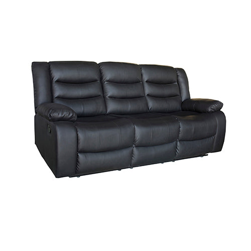 NNEDSZ Seater Recliner Sofa In Faux Leather Lounge Couch in Black-0