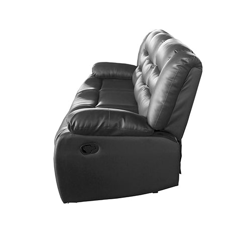 NNEDSZ Seater Recliner Sofa In Faux Leather Lounge Couch in Black-1