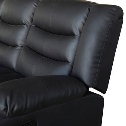 NNEDSZ Seater Recliner Sofa In Faux Leather Lounge Couch in Black-2