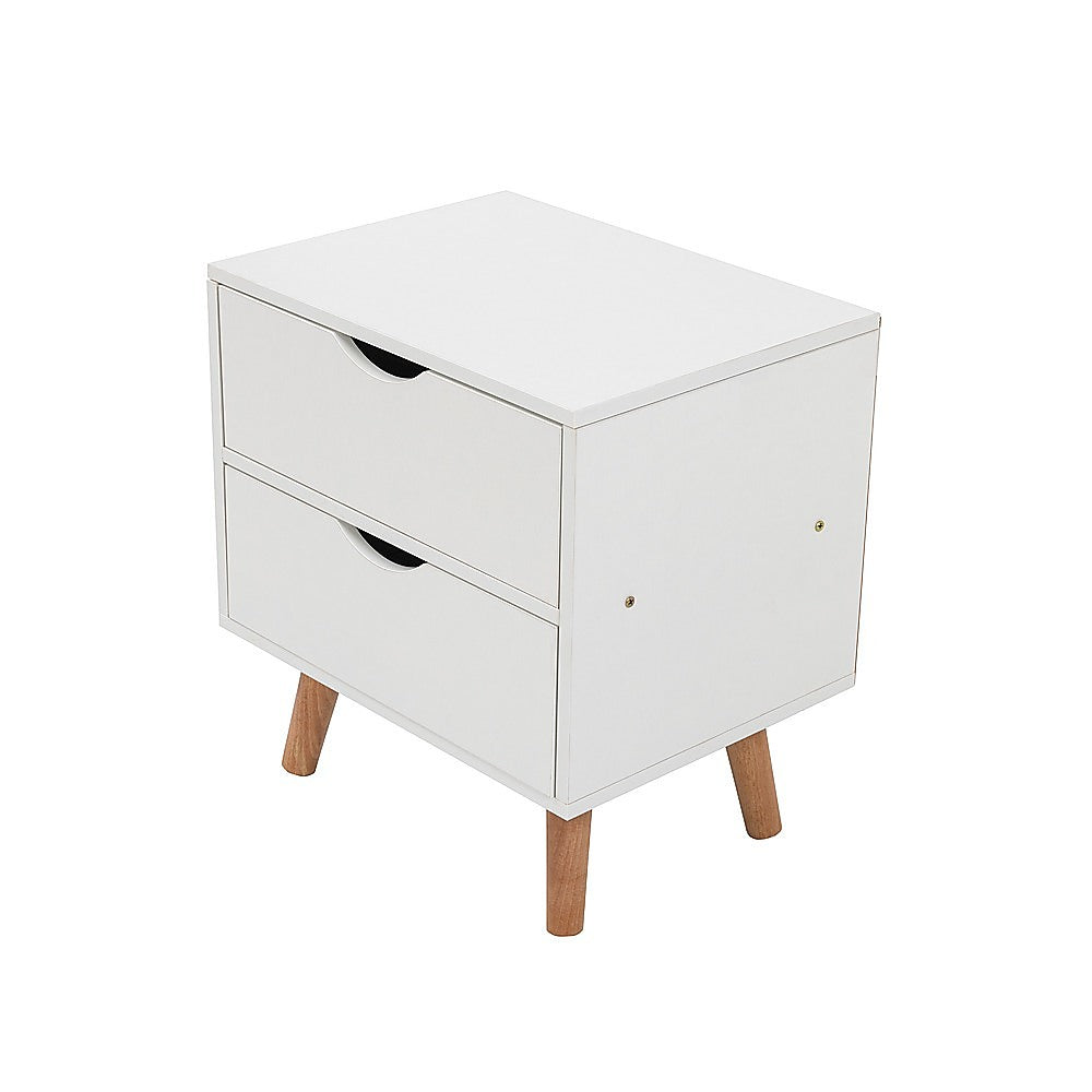 NNEDSZ Bedside Tables Drawers Side Table Nightstand White Storage Cabinet Wood-3