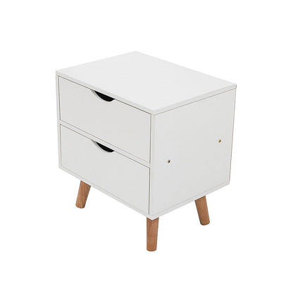NNEDSZ Bedside Tables Drawers Side Table Nightstand White Storage Cabinet Wood-3