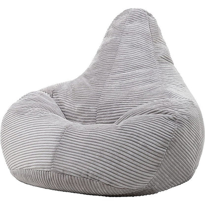 NNEDSZ Jumbo Cord Beanbag Chair Cover Unfilled Large Bean Bag - Grey-0