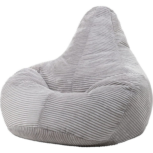 NNEDSZ Jumbo Cord Beanbag Chair Cover Unfilled Large Bean Bag - Grey-0