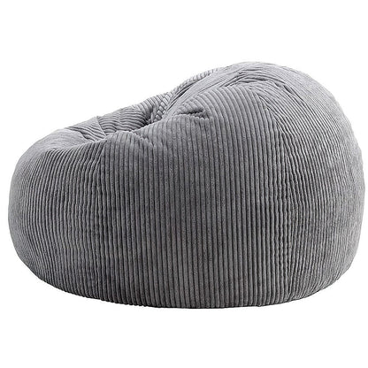 NNEDSZ Jumbo Cord Beanbag Chair Cover Unfilled Large Bean Bag - Grey-3