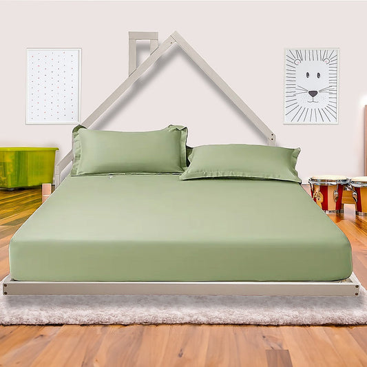 NNEDSZ Pine Wood Floor Bed House Frame for Kids and Toddlers-0