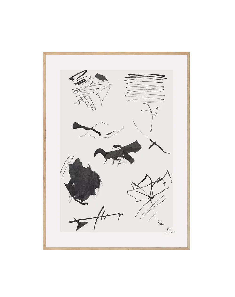 Obra de Arte Abstract Ink 02 – Diseño Minimalista y Moderno