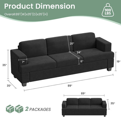Comfy Modern Sleeper Couch Set for Living Room-2