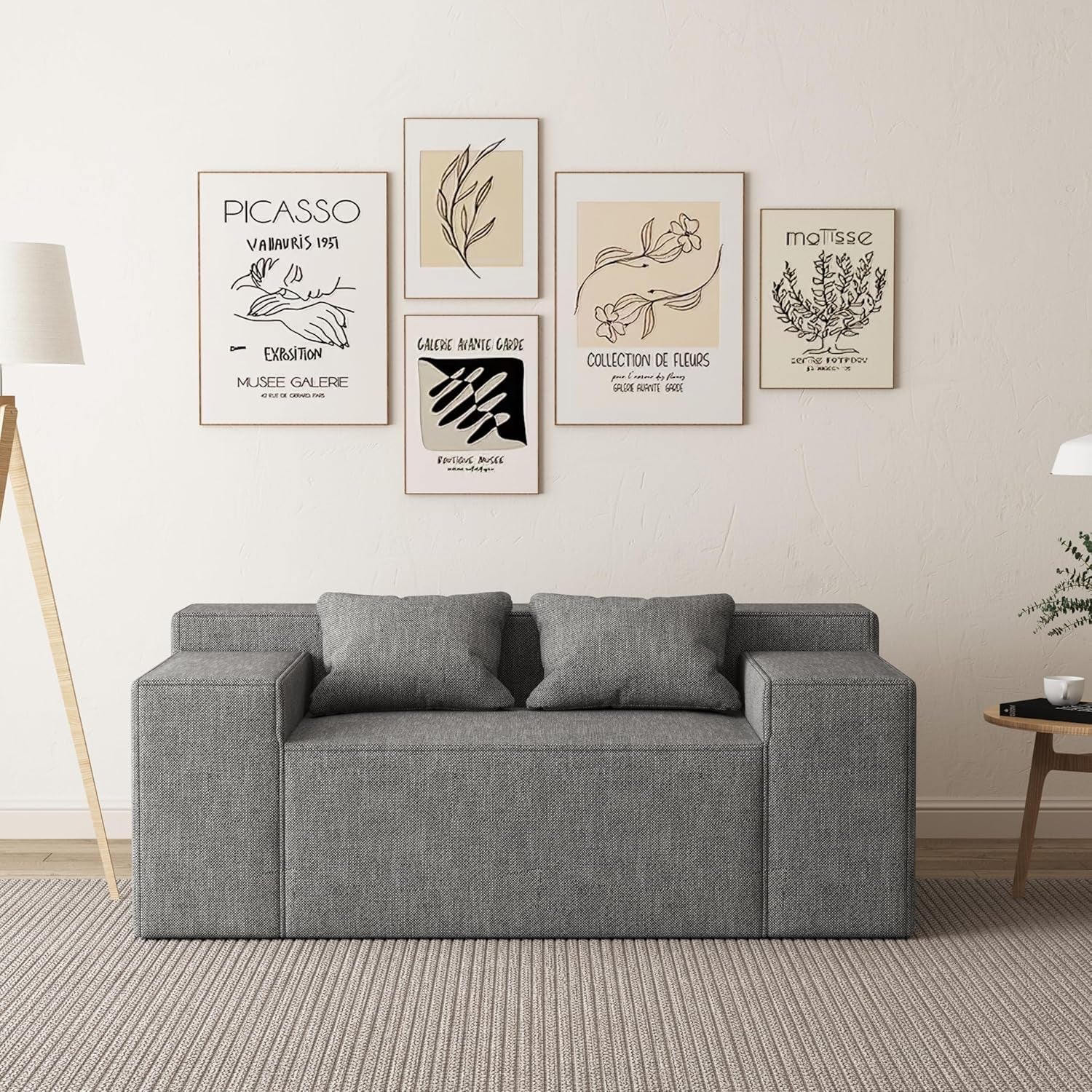 Compact Modern Loveseat Sofa Couch for Small Spaces-2