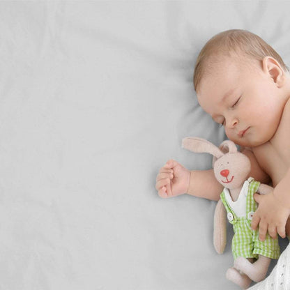 Juego de 4 Sábanas Ajustables de Algodón para Cuna 140x70 cm