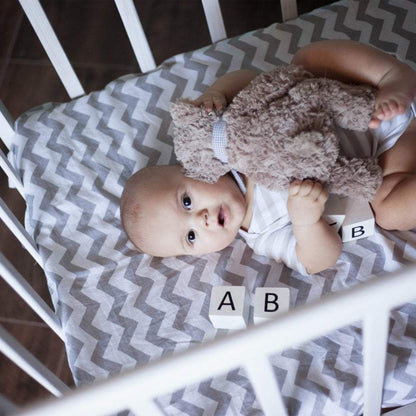 Juego de 4 Sábanas Ajustables de Algodón para Cuna 140x70 cm