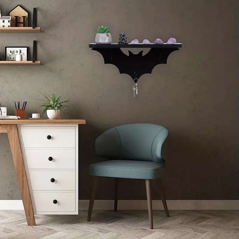 NNETM Spooktacular Bat Winged Floating Shelves for Halloween Decor-2