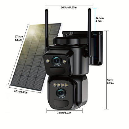 NNETM Security Camera with LED Spotlight with 360° Solar LED-3