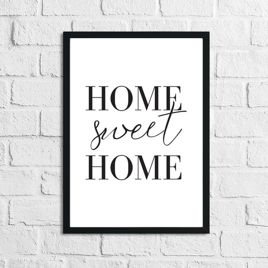 Home Sweet Home Simple Home Wall Decor Print-0