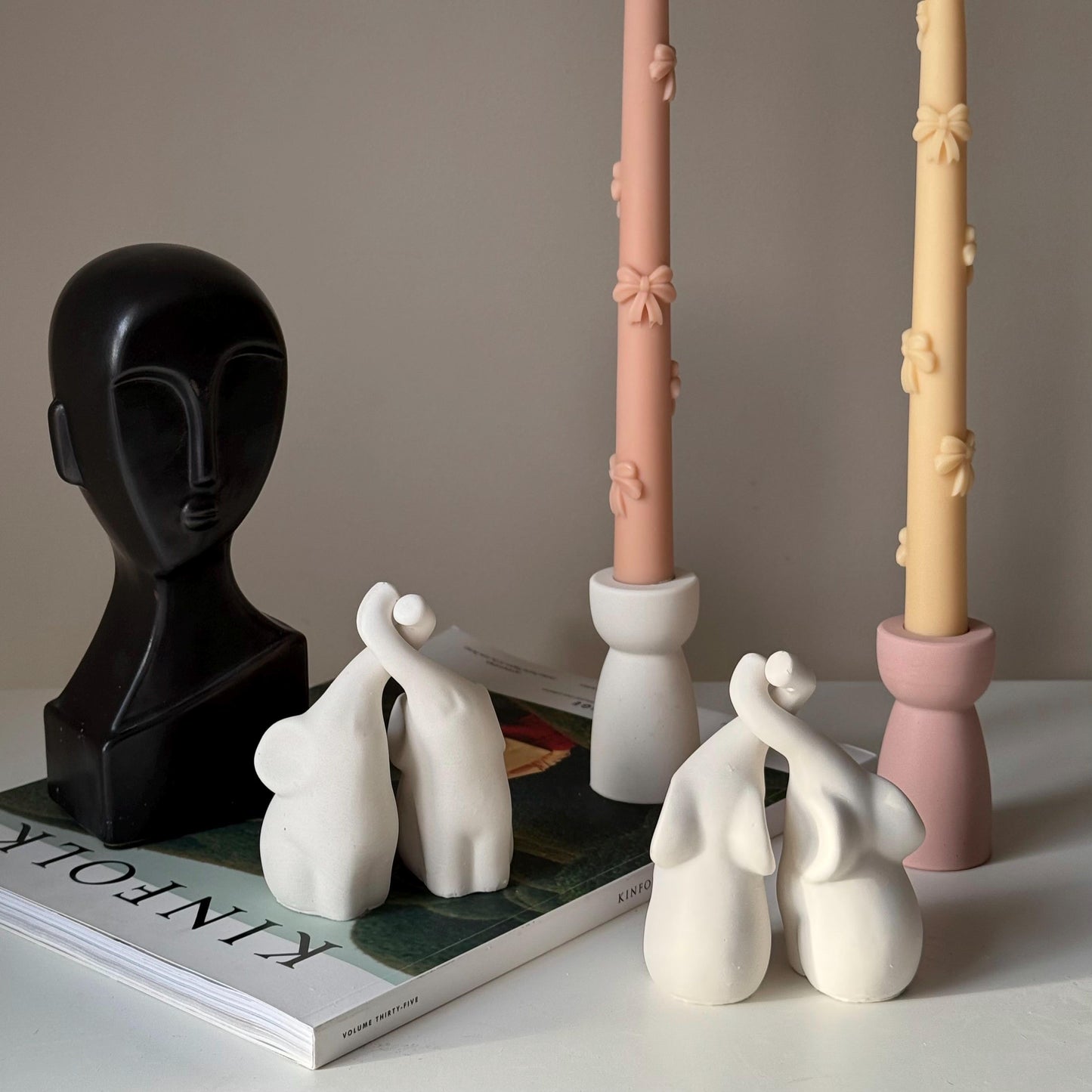 Cute Elefants Couple Stone Decor| Handmade Fun Gift| Cute Decoration| Jesmonite Decoration| Aesthetic Home Decor| Handmade Housewarming Gift-0