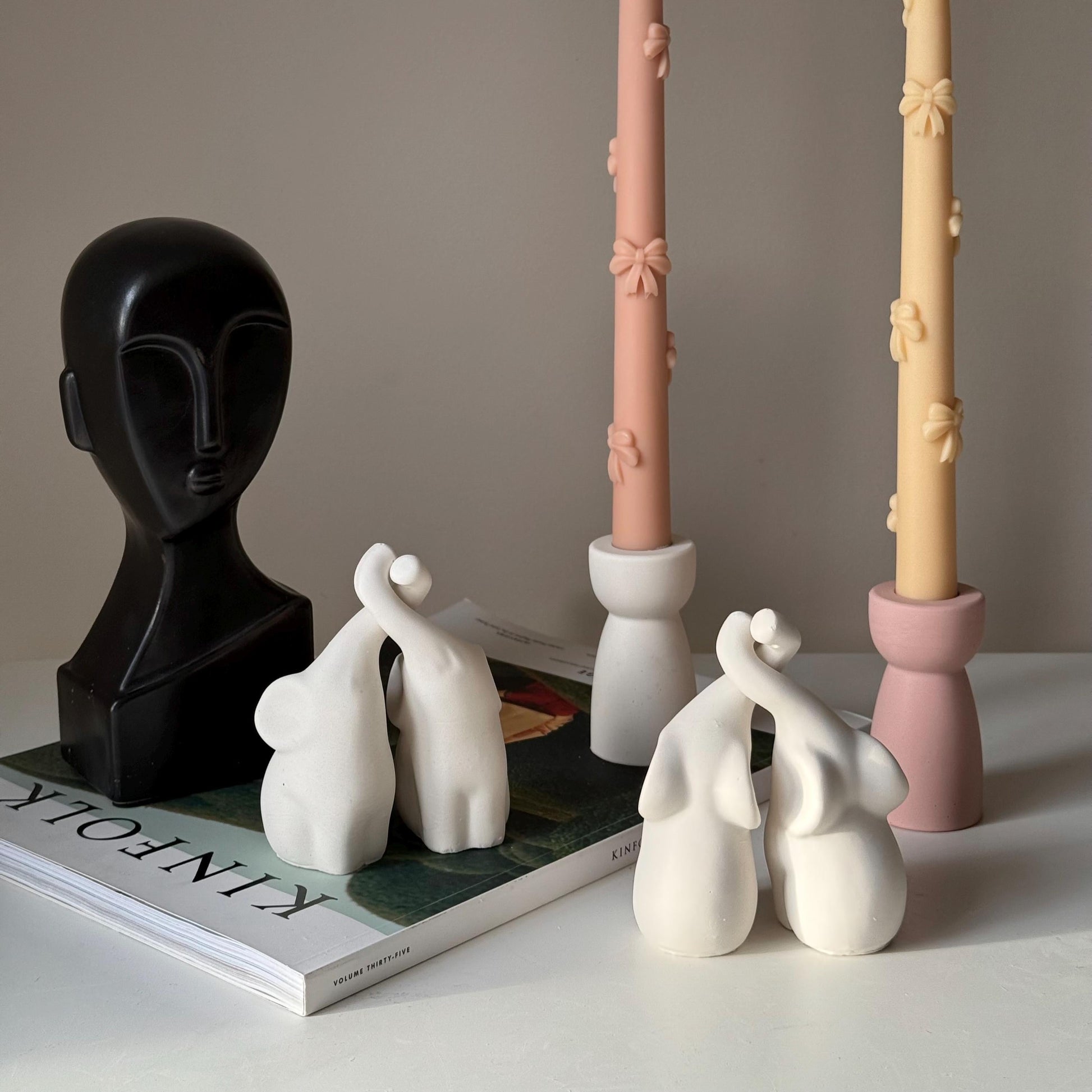 Cute Elefants Couple Stone Decor| Handmade Fun Gift| Cute Decoration| Jesmonite Decoration| Aesthetic Home Decor| Handmade Housewarming Gift-3